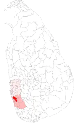 Location of Bandaragama