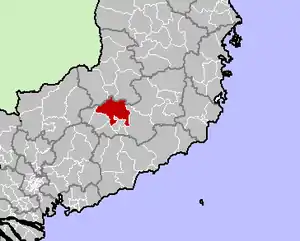 Location in Lâm Đồng province