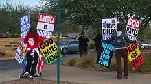 A protest against Jews, held by Westboro Baptist Church