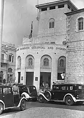 Barclay's building, design: A. Clifford Holliday's firm, Jerusalem, 1939