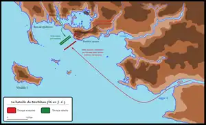 Map of the Battle of Morbihan