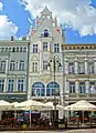 Main elevation on the square