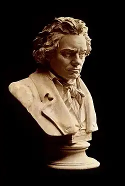 Image 5Ludwig van BeethovenPhoto: W. J. Mayer; Restoration: Lise BroerA bust of the German composer and pianist Ludwig van Beethoven (1770–1827), made from his death mask. He was a crucial figure in the transitional period between the Classical and Romantic eras in Western classical music, and remains one of the most acclaimed and influential composers of all time. Born in Bonn, of the Electorate of Cologne and a part of the Holy Roman Empire of the German Nation in present-day Germany, he moved to Vienna in his early twenties and settled there, studying with Joseph Haydn and quickly gaining a reputation as a virtuoso pianist. His hearing began to deteriorate in the late 1790s, yet he continued to compose, conduct, and perform, even after becoming completely deaf.More selected pictures