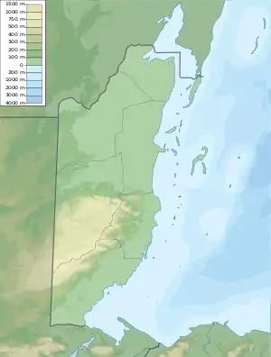 Map showing the location of Sarstoon-Temash National Park