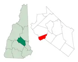 Location in Belknap County, New Hampshire