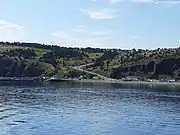 View of Beach Hill, located at "The Front", with the ferry dock on the left