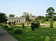 The church from the Italian Garden at Belton House