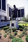 The statue while placed outside, c. 1974