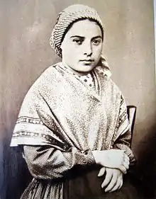 Photo of Bernadette of Lourdes, c. 1858