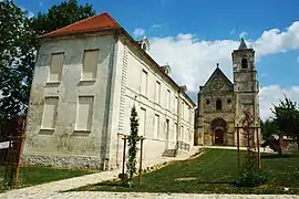 The abbey and church in Berteaucourt-les-Dames