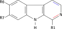 Substituted beta-carbolines (structural formula)