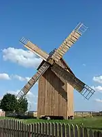 A Polish post mill.