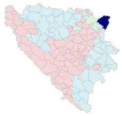 Bijeljina municipality (dark blue)