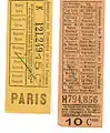 Tramway tickets issued by the Compagnie Est Parisien ("Eastern Paris Company") (before 1921)