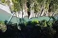 A viewing platform over the Entenloch gorge has a bird's-eye view of the old bridge