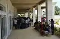 Church members waiting for turn on Blood Donation camp at Temple