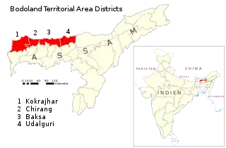 Bodoland district map