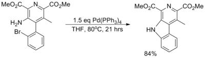 C–N coupling reaction in the total synthesis of lavendamycin