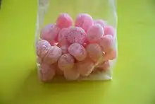 A bag of rose bonbons