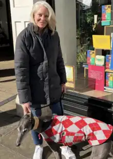 Bonnie Garmus with her dog 99