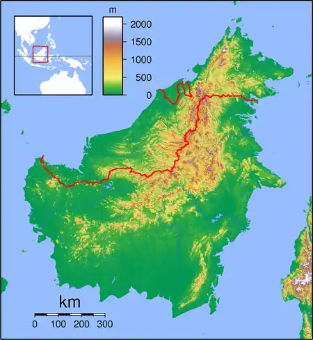 Sengkalat is located in Borneo