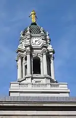 The cupola and Statue of Justice, from the rear