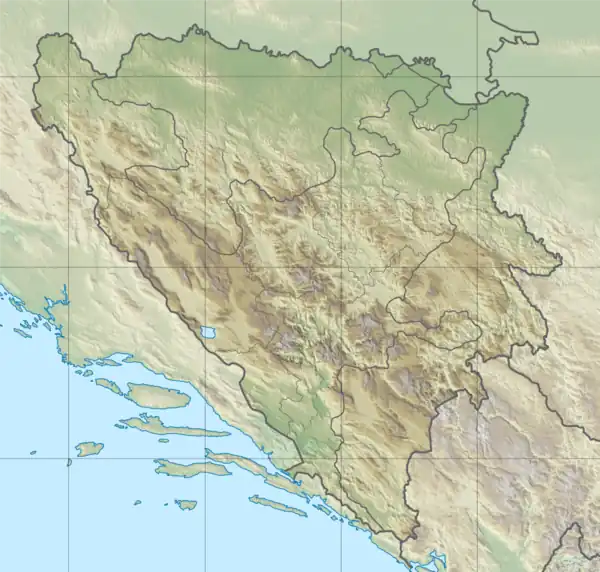 Map showing the location of Orlovača