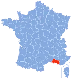 Location of Bouches-du-Rhône in France