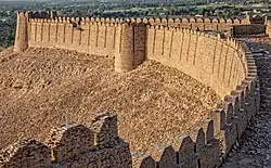 A view of the forts defensive outer walls.