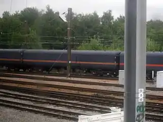 Bounds Green TMD, London: windowless barrier coaches for moving Mk4 passenger stock fitted without buffer and chain couplers