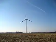 Vestas V80-1.8MW wind turbine outside Bowling Green, Ohio