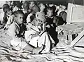 Makeshift school for Palestinian refugees.