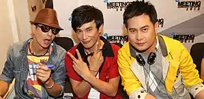 Boyscout at Siam center in RS Meeting Concert Return 2013 (from left : Joe, Ta and Dip)