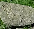 cup and ring marks created by archaeologists with a deer antler pick