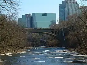 Brandywine Creek in Brandywine Park near downtown Wilmington in February 2007, looking downstream toward Washington Street Bridge