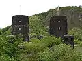 The remains of the Ludendorff Bridge in 2006