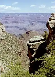 Isis Temple and Cheops Pyramid, from South Rim region