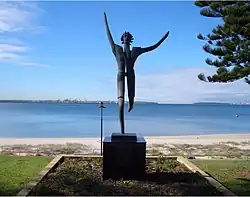 First Fleet monument in Brighton-Le-Sands beach