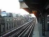 Looking down the northbound local tracks