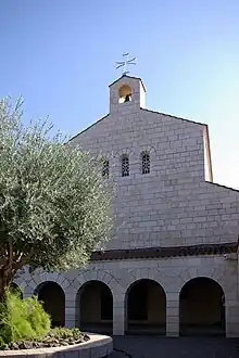 The Church of the Multiplication in Tabgha in 2008. The church is built upon the site where Christ fed the multitude.