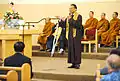 Buddhist US Army Chaplain (Captain) Somya Malasri leads a Buddhist service