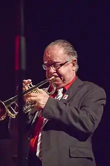 Manuel Mirabal performing live at the Zelt-Musik-Festival in Freiburg, Germany in 2015