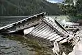 The remains of a building damaged by the 1959 Yellowstone earthquake