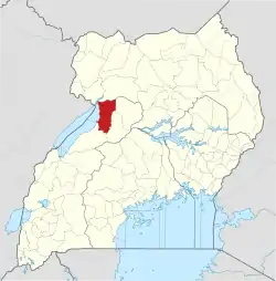 District location in Uganda