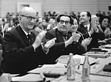 Max Zimmering (center) in 1967 with Alfred Kurella (left)