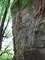 View of the sandstone wall