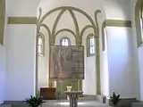 View inside chapel of St. Boniface