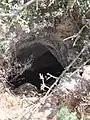 Near Jarash, a cave bearing a human skeleton