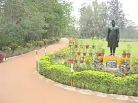 Statue of Jawaharlal Nehru, near the park entrance gate