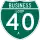 Business Interstate 40-A marker